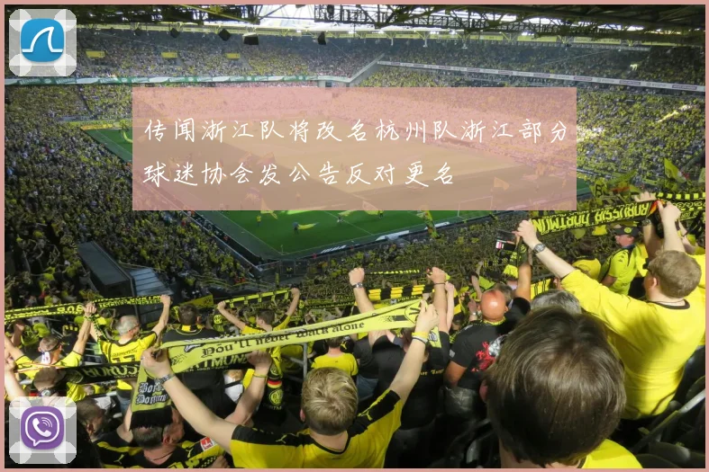 传闻浙江队将改名杭州队浙江部分球迷协会发公告反对更名